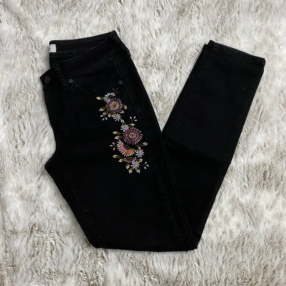 Sonoma Women Flower Embroidered Skinny Jeans | Embroidered Skinny Jeans | Denim - Picture 6 of 10